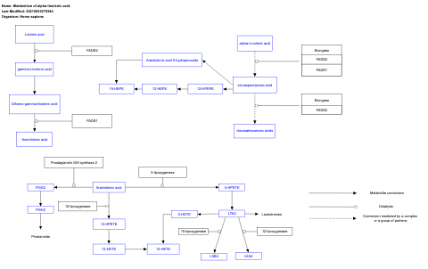 Metabolism of alpha-linolenic acid